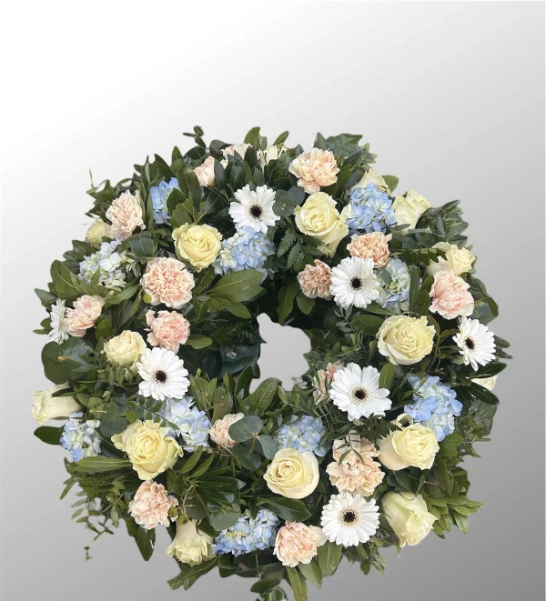 Coroana funerara cu flori