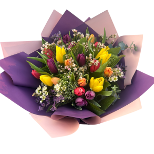 Buchet de lalele colorate