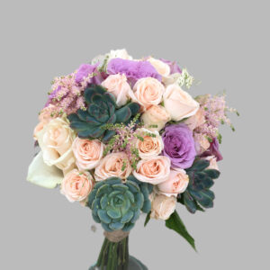 Buchet de mireasa cu plante suculente