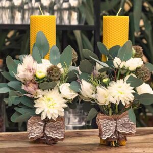 Lumanari nunta faguri albine Wild forest