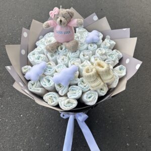 Buchet cadou cu pampers- Cadoul ideal pentru proaspetii parinti